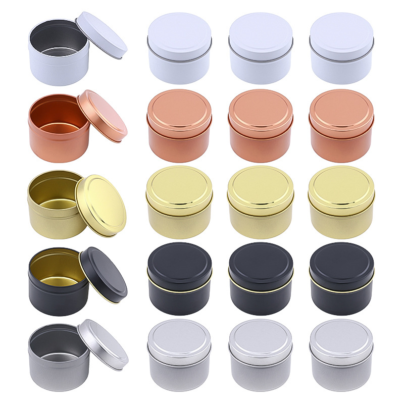 Tin Container Lid - Barattoli Rotondi in Alluminio con Coperchio,