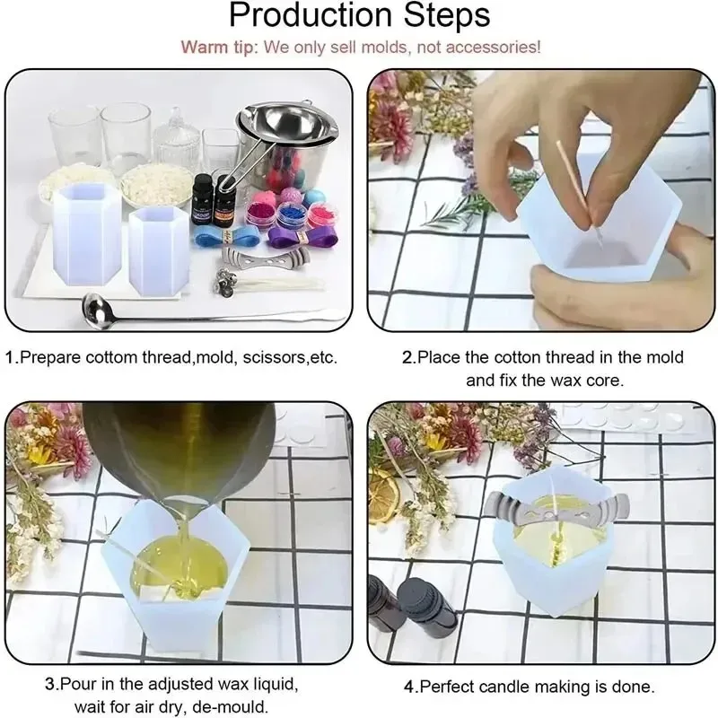 Candle Making Gel Wax - Nuovo Stampo in Silicone a Cilindro