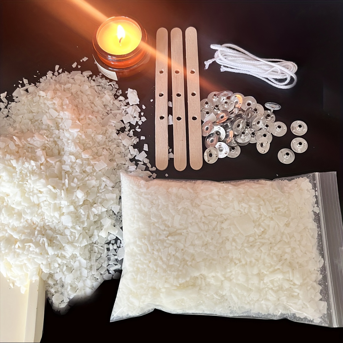 Candle Making Kit For Beginners - Kit per realizzare candele 100G Cera