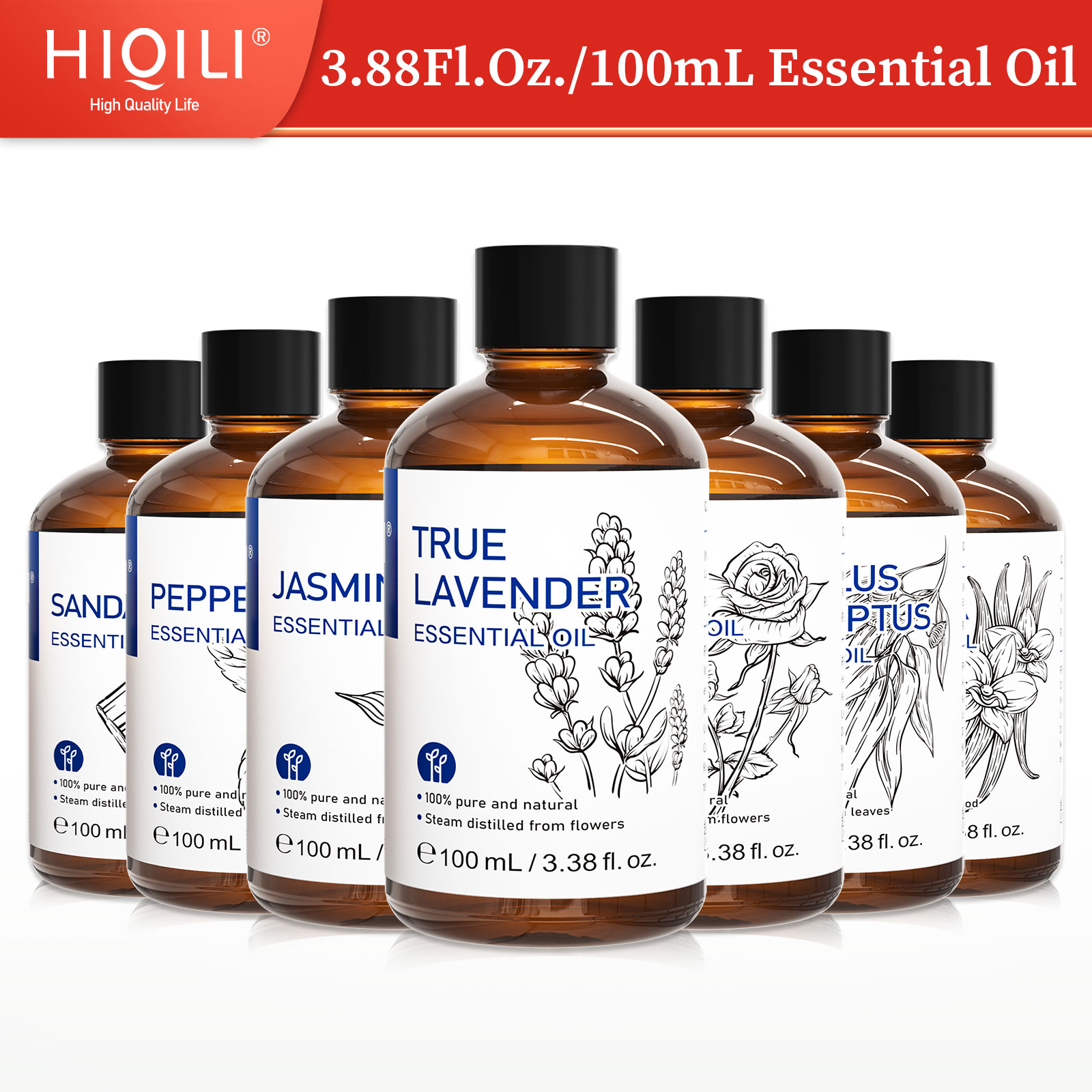 Candle Making Fragrance Oils - HIQILI Olio Essenziale 100% Naturale, 100mL,