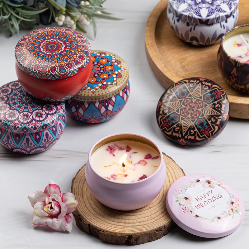 12 barattoli per candele stamp - Tin Container Lid recensione e prezzo